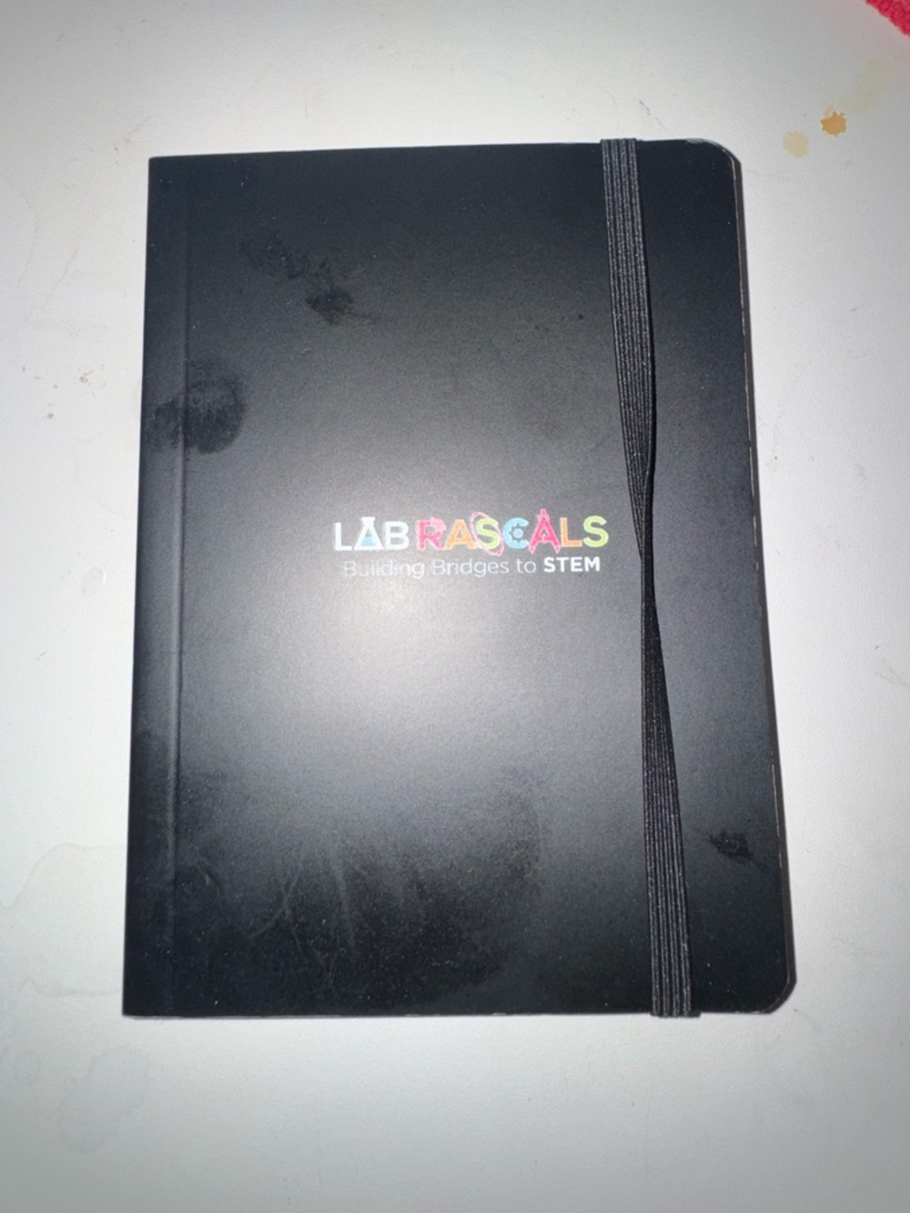 LAB RASCALS Black Hardcover Notebook with Elastic Band